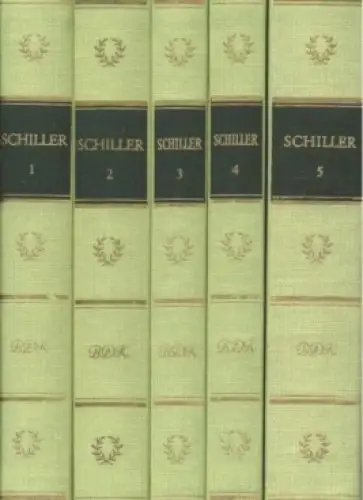 Buch: Schillers Werke in fünf Bänden, Schiller, Friedrich. 5 Bände, 1974