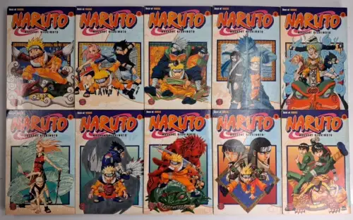11 Mangas: Naruto 1-10 + Die Schriften des Rin, Masashi Kishimoto, Carlsen Manga