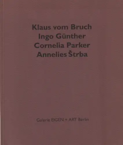 Ausstellungskatalog: Klaus vom Bruch. Ingo Günther. Cornelia Parker..., 1992