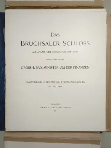 Mappe: Das Bruchsaler Schloss, Fritz Hirsch, 1910,  Carl Winter, komplett