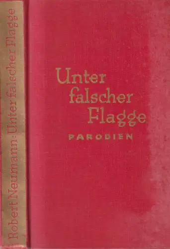 Buch: Unter falscher Flagge, Lesebuch, Robert Neumann, 1932, Paul Zsolnay