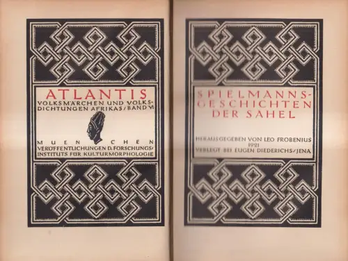 Buch: Spielmannsgeschichten der Sahel, Leo Frobenius (Hrsg.), 1921, Diederichs