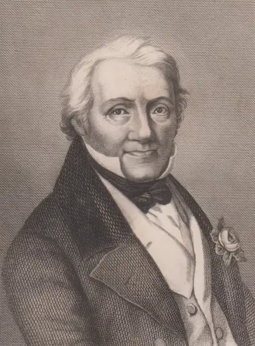 Stahlstich: Salomon Heine, Grafik, Portrait, Hamburg, Bankier, Kühner, um 1850
