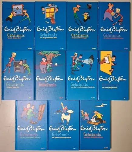11 Bücher Geheimnis um ... (Spürnasen), Enid Blyton, Klopp Verlag, Kinderbücher