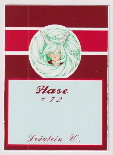 Sammelkarte: Artprint Hase - klonschaf-wolli, Fräulein W., Tierkreiszeichen