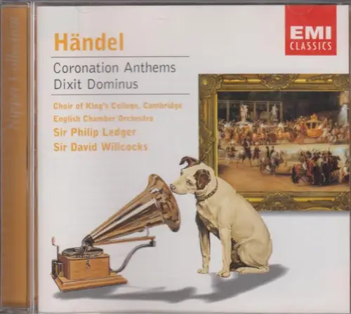 CD: Händel, Coronation Anthems / Dixit Dominus, 2003, Ledger, Willcocks, EMI