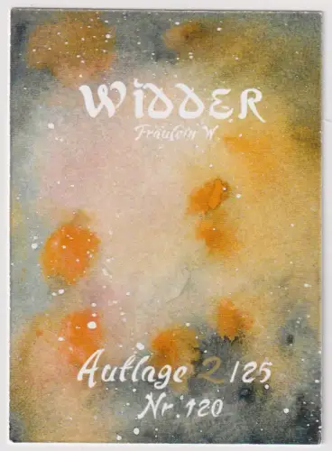 Sammelkarte: Artprint Widder / Aries - klonschaf-wolli, Fräulein W., Manga Art