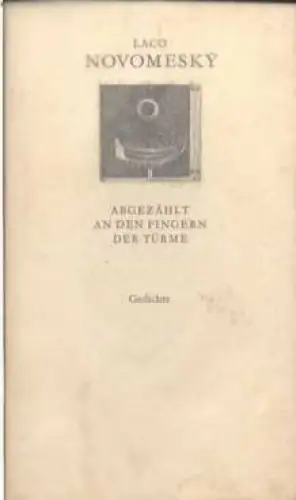 Buch: Abgezählt an den Fingern der Türme, Koneski, Novomesky. Weiße Reihe, 1971