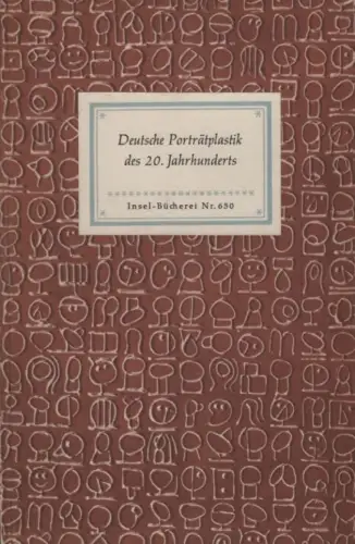 Insel-Bücherei 650, Deutsche Porträtplastik des 20. Jahrhunderts, Seitz, Gustav