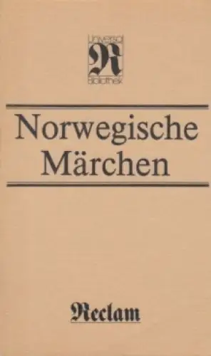 Buch: Norwegische Märchen, Schulze, Bernhard. Reclams Universal-Bibliothek, 1984