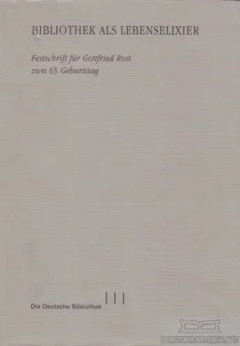 Buch: Bibliothek als Lebenselexier, Jacobi, Johannes / Tröger, Erika. 199 245622