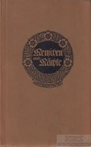 Buch: Menschen und Mächte, Hoffmann, E.T.A. 1916, gebraucht, gut