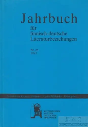 Buch: Jahrbuch für finnisch-deutsche Literaturbeziehungen Nr. 25 / 1993, Fromm