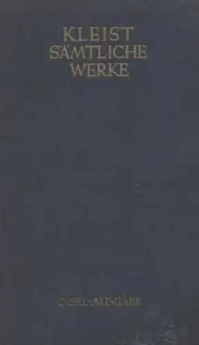 Buch: Sämtliche Werke, Kleist, Heinrich von. Ca. 1950, Insel Verlag