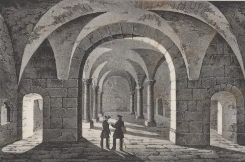 Lithografie: Das innere der unterirdischen Kirche..., um 1836, Eduard Pietzsch