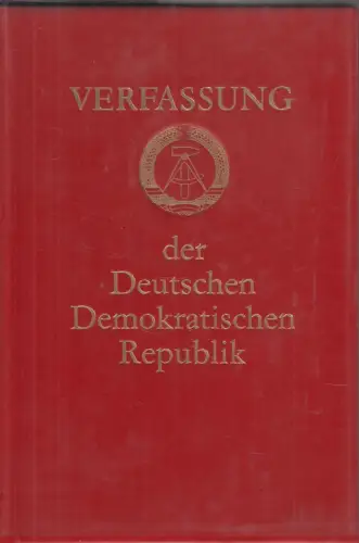 Buch: Verfassung der Deutschen Demokratischen Republik, 1974