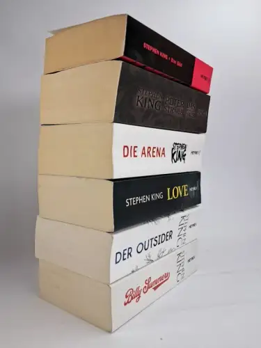 6 Bücher Stephen King: Outsider, Billy Summers, Bild, Arena, Love, schwarze Haus