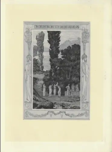 Radierung: Psyche wandernd. Blatt 8, Klinger, Max. Kunstgrafik, 1880