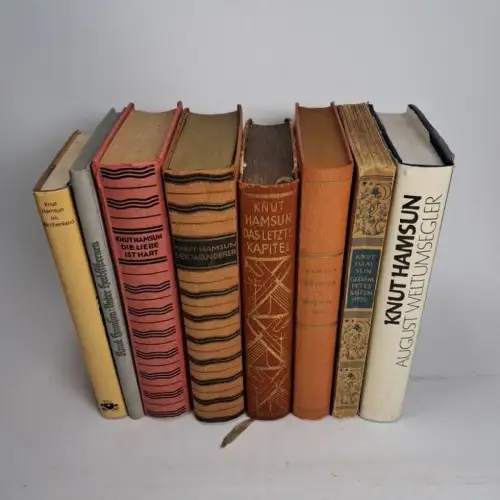 8 Bücher Knut Hamsun: Märchenland, Herbststerne, Victoria, August Weltumsegler..