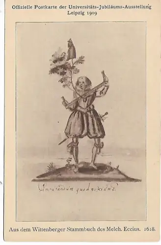 AK Offizielle Postkarte der Universitäts-Jubiläums-Ausstellung, gebraucht, gut