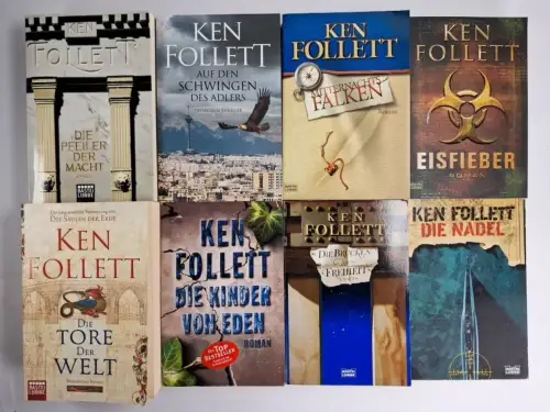 8 Bücher Ken Follett: Brücken der Freiheit, Kinder von Eden, Tore der Welt ...