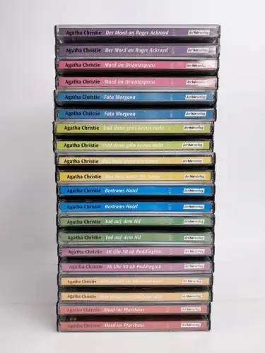 10 CDs Krimi Hörbücher Agatha Christie, Der Hörverlag, Mord im Orientexpress ...