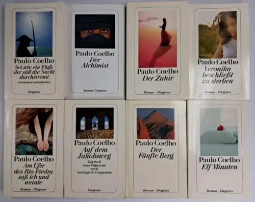 8 Bücher Paulo Coelho: Elf Minuten, Veronika, Jakobsweg, Alchimist, Ufer, Fluss