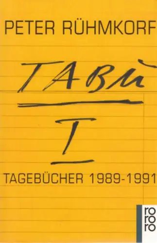 Buch: Tabu I, Rühmkorf, Peter. Rororo, 1997, Rowohlt Taschenbuch Verlag