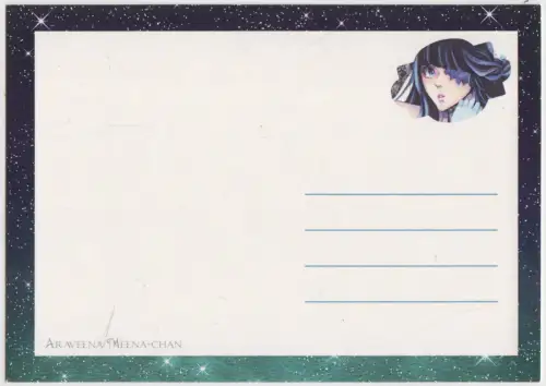 AK Postkarte Manga Anime Girl  Meena-Chan, Araveena, Jennifer N., Manga Art