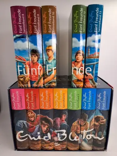 12 Bücher Fünf Freunde, Enid Blyton, Sammelband 1-10, 12+13, ohne Band 11!!!