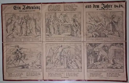 Ein Todtentanz aus dem Jahre 1848, Alfred Rethel, Texte von R. Reinick, um 1850