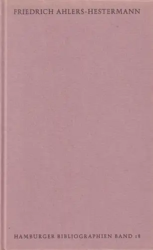 Buch: Friedrich Ahlers-Hestermann, Kayser, Werner, 1975, Hans Christians Verlag