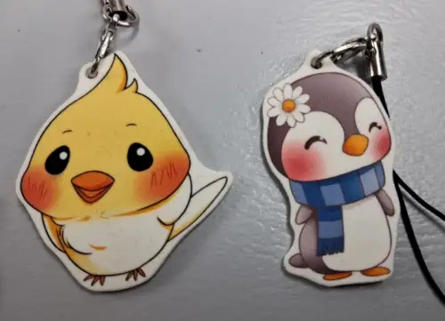 7 Anhänger Kawaii Manga Anime, Arian Rahmatzai, Vogel, Pinguin, Donut, Panda