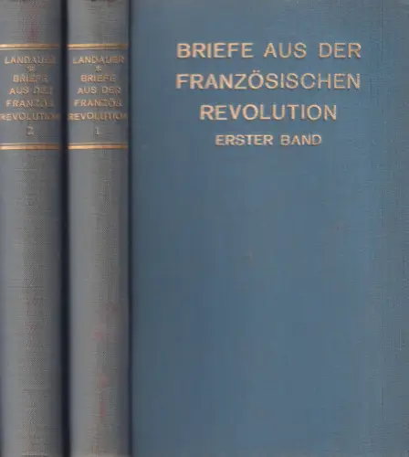 Buch: Briefe aus der Französischen Revolution 1+2, Landauer, Gustav, 1922