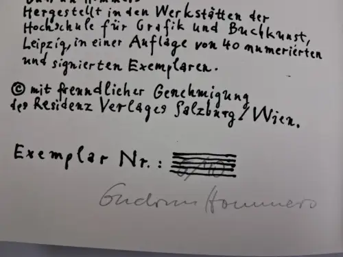 Buch: Der handkolorierte Menschenfresser, H. C. Artmann & Gudrun Hommers, sig!