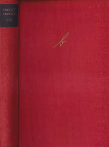 Buch: Stücke. Band VIII, Brecht, Bertolt. Brecht Stücke, 1961, Aufbau-Verlag