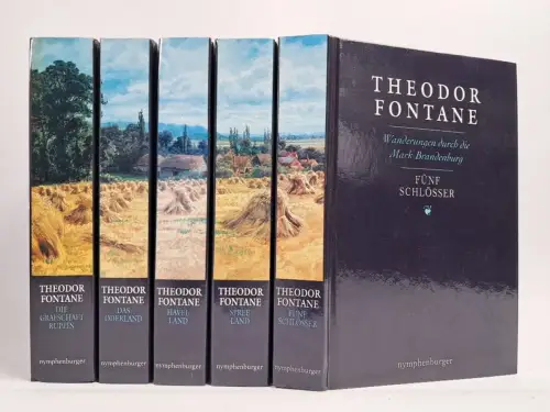 Buch: Wanderungen durch die Mark Brandenburg, Theodor Fontane, 5 Bände