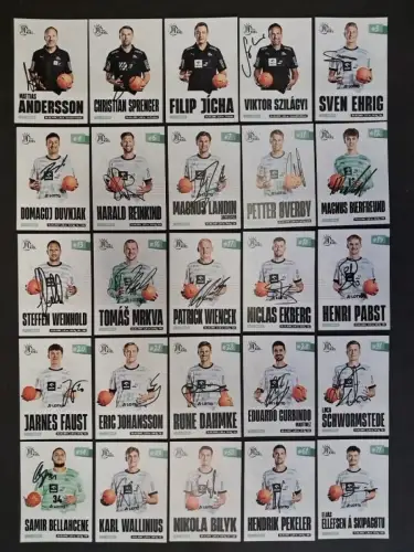 26 Autogrammkarten: THW Kiel, signiert!, Handball, Saison 23/24, sehr guter Zust