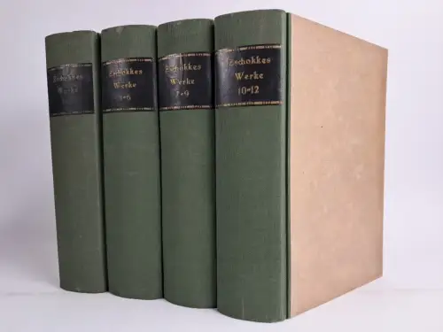 Buch: Heinrich Zschokkes Werke in zwölf Teilen. Bong & Co., 12 Teile in 4 Bänden