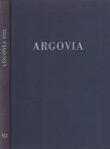 Buch: Argovia Band 93 / 1981, Verlag Sauerländer, gebraucht, sehr gut