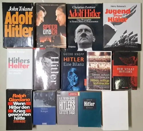 15 Bücher Adolf Hitler und Geschichte des Dritten Reiches, Sammlung, Konvolut