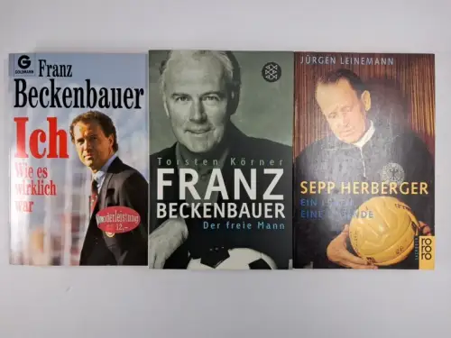 28 Bücher Fußballer und Fußball: Kahn, Beckenbauer, Netzer, Enke, Effenberg ...