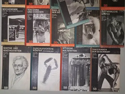25 Bücher Schaubücher Orell Füssli: China, Tänzerinnen, Hände, Tiere, Gesicht ..