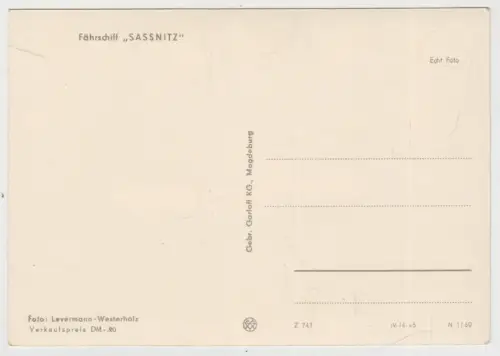 AK Fährschiff Sassnitz, 1960, Gebr. Garloff, ungelaufen, Schiff Fähre, Postkarte