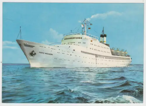 AK Urlaubsschiff GTMS Fritz Heckert, Heldge, ungelaufen, Fotokarte, Schiff