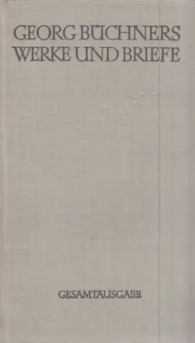 Buch: Werke und Briefe, Büchner, Georg. 1952, Insel Verlag, Gesamtausgabe