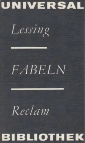 Buch: Fabeln, Lessing, Gotthold Ephraim. Reclams Universal-Bibliothek, 1976