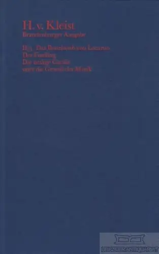 Buch: Sämtliche Werke II/5, Kleist, Heinrich von. 1997, gebraucht, sehr gut