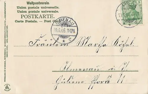 AK Fröhliche Pfingsten. Mit Silberrahmung. ca. 1905, Postkarte, Pfingsten, gut
