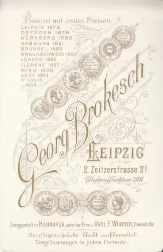 Fotografie Brokesch, Leipzig - Portrait bürgerliche Familie, Fotografie. 1898